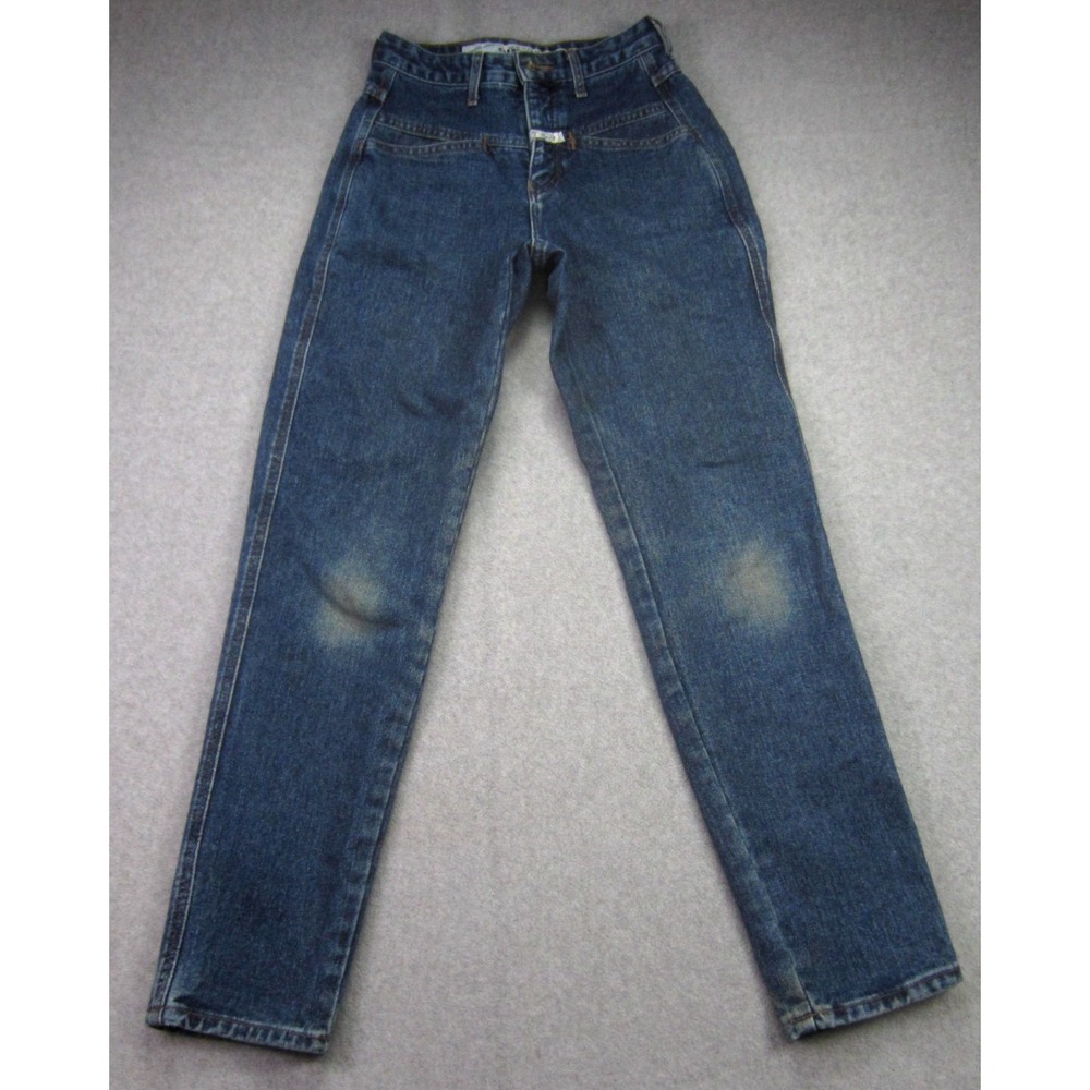 Vtg Girbaud Womens Juniors 23x28 Jeans High Waist Tapered 90s USA READ